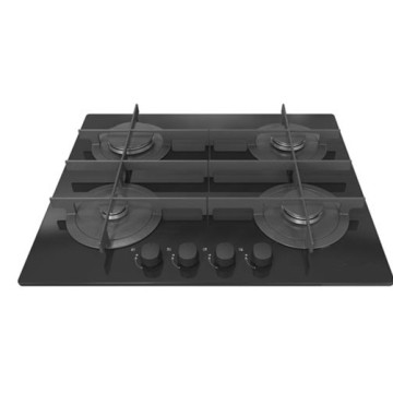 Candy Gas Hob Black Glass 4 Pembakar