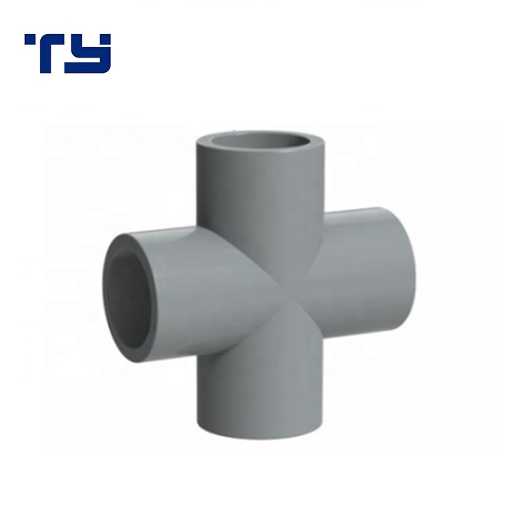 Reliable Supplier Elbow Pipe Fittings 4 Way Pipe Connector Pipe Fitting CPVC CROSS