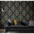 Роскошные виниловые обои штофа для Wallcovering живущей комнаты