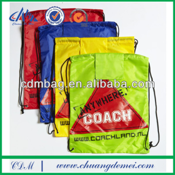 various color printed nylon backpack drawstring