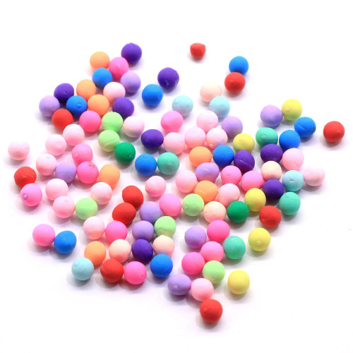 Wholesale Mixed Color No Hole Round Beads Colorful Round Ball Polymer Clay Artificial Accessories Clay Decor Or Craft Making DIY
