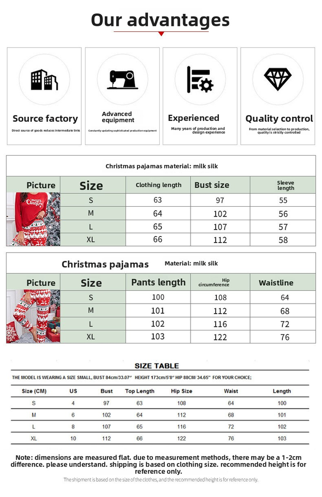 Зимний рождественский домашний комплект женской длинной пижамы Winter Christmas Homewear Women's Long Pajamas Set