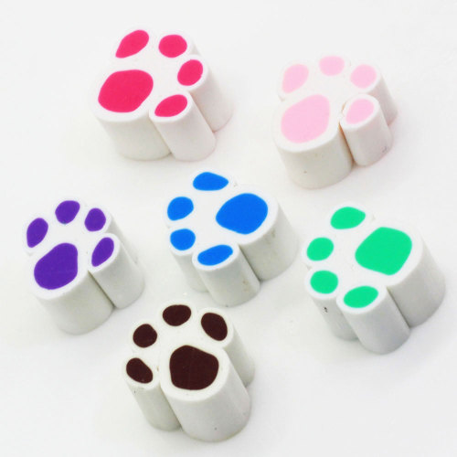 Colorido lindo Mini oso pequeño Paw arcilla polimérica en forma de garra cuentas de polímero de arcilla para decoración de arcilla hecha a mano Diy