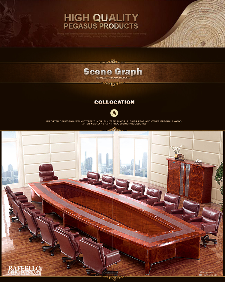 Rolls 608 Professional custom cosy wooden modern office furniture conference tables set meeting table