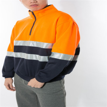 Ropa de trabajo de forro polar con luz reflectora naranja