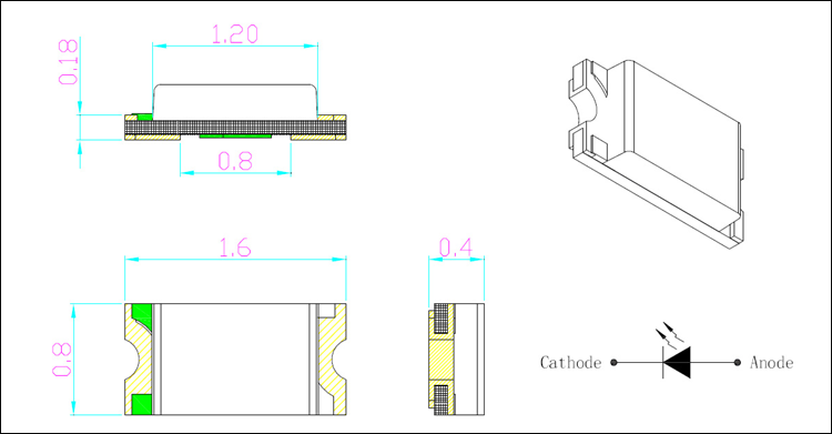 SMD 0603 blue led