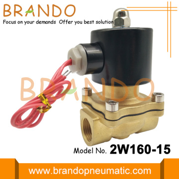 Válvula solenoide de cuerpo de latón DN15 para tratamiento de agua 2W160-15