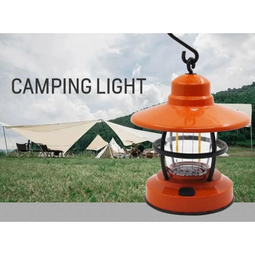 Hanging Dry Battery Vintage Camping Light with Hook
