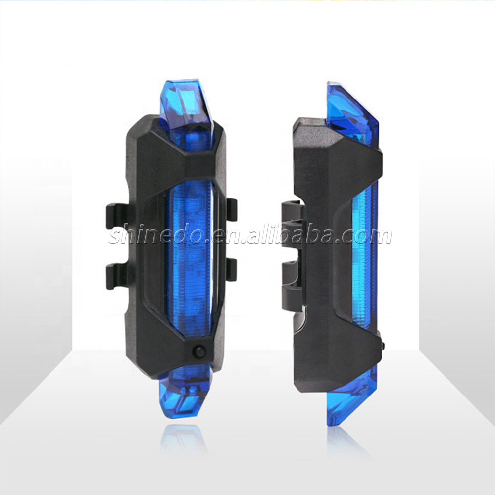 USB Style Rechargeable Bike Bicycle light LED Tail Light Rear Tail Safety Portable Light