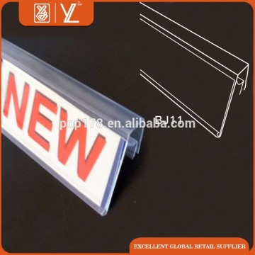 wire shelf data strip label hanging sign holder for retail stores