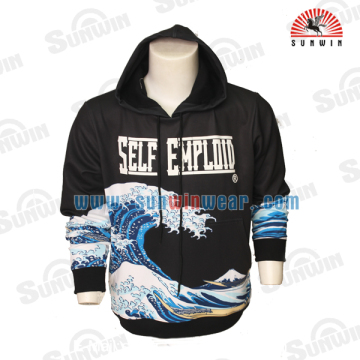 China wholesale plain custom fleece hoody type men custom sublimation hoodie