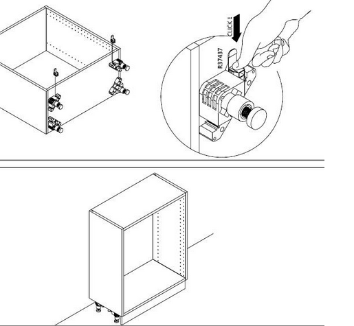 adjustable leg for kitchen cabinet