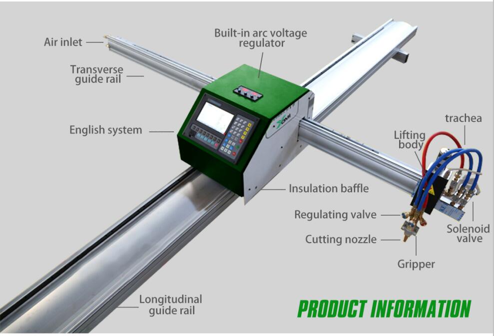 China oxy-fuel gas plasma CNC cutter/1530 portable cutting machine