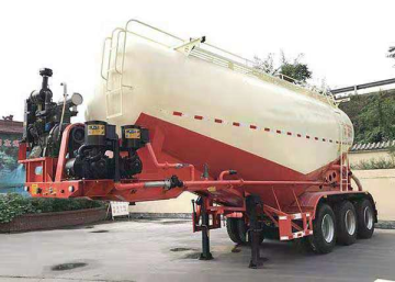 Cement transportation trailer of 3-axle bulk tank truck