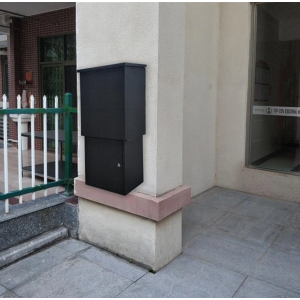 Parcel delivery box installed on the wall