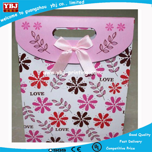 2015 high quality white card advertising paper carry bag