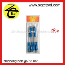 blue color 6pc through screwdriver