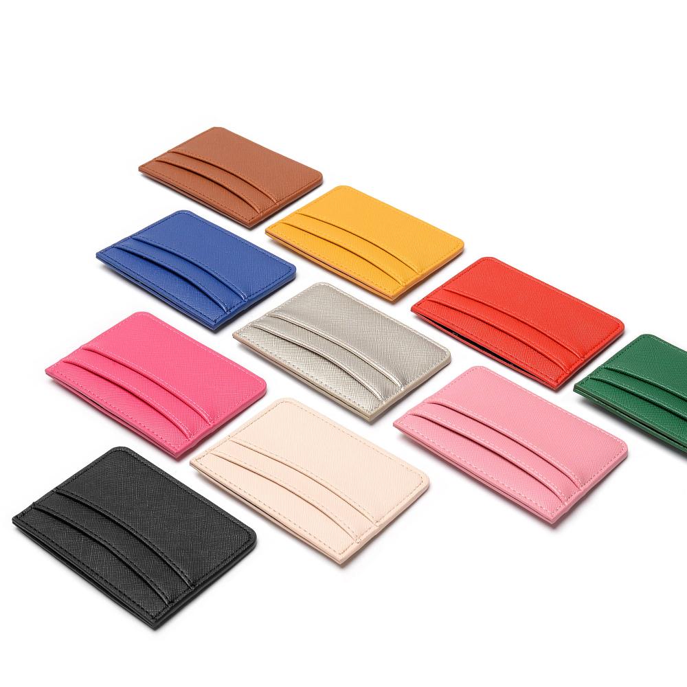 Pemegang kartu dompet minimalis multi-warna 2 pack slim minimalis