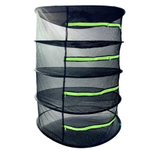 Green Zipper Opening Collapsible Herb Drying Rack