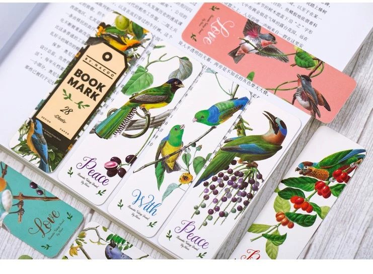 28PCS Per Set Retro Design Printed Paper Bookmark