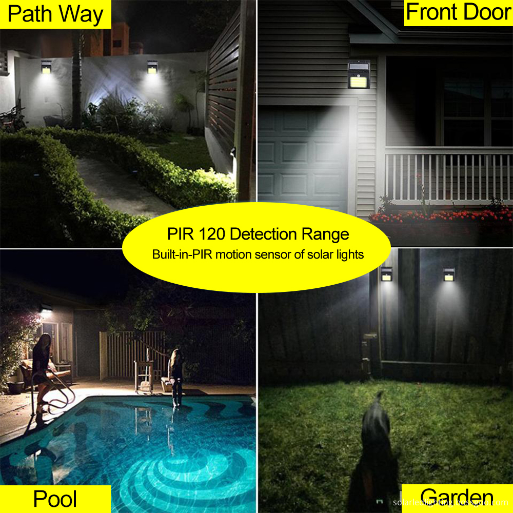 Bright Solar Wall Light with 48 COB LEDs 