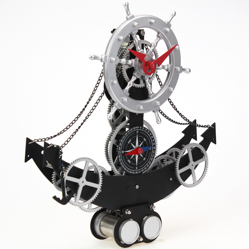 Decorative Anchor shape Gear Table Clock