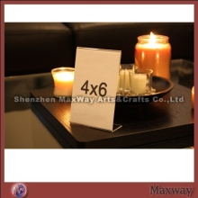 6"*4" Freestanding Bending Table Acrylic Advertisement Photo Frame