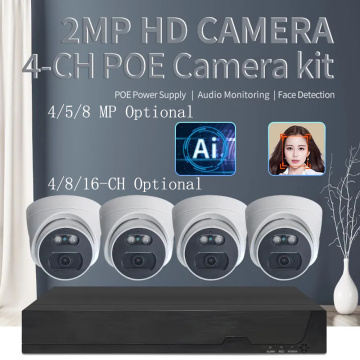 16CH 8MP POE کیمرا سسٹم 4K NVR کٹ