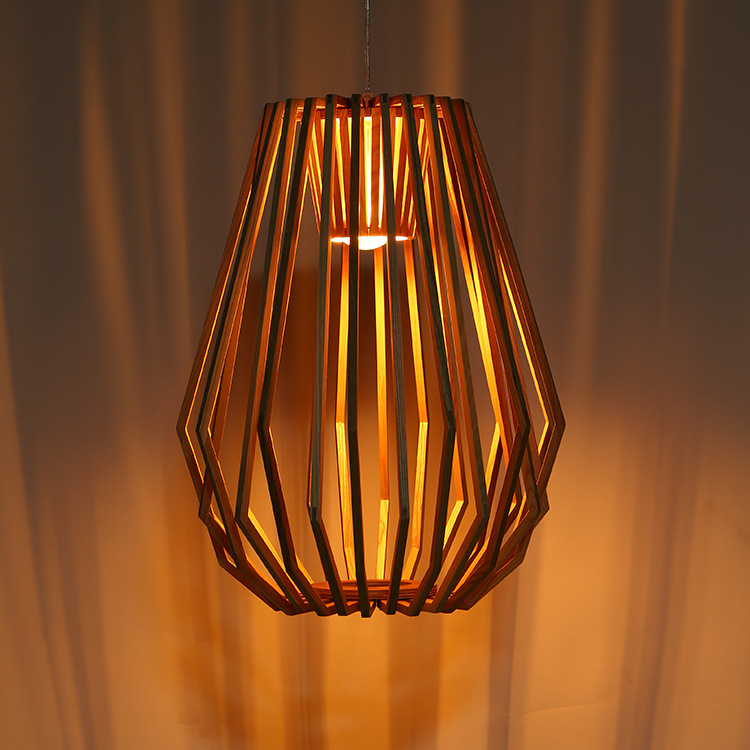 Wooden Contemporary Pendant LightofSmall Hanging Lamps