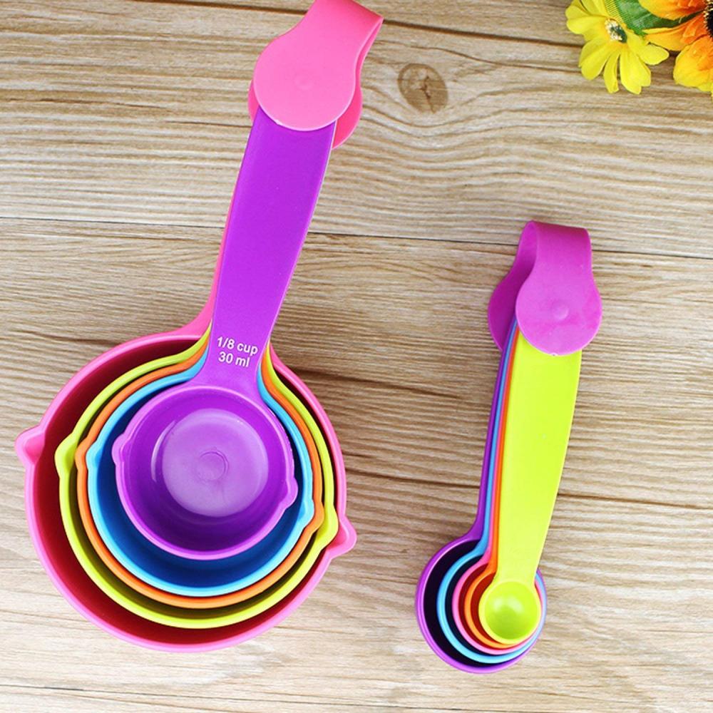 10PCS Plastic Measuring Cups and Spoons Set