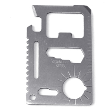 Wholesale Stainless Steel Multifunctional Survival Camping Tool Card
