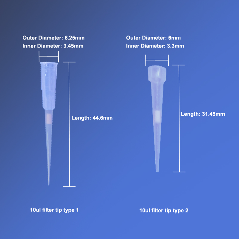 Micro lab consumable plasticware filter pipette tips 10ul