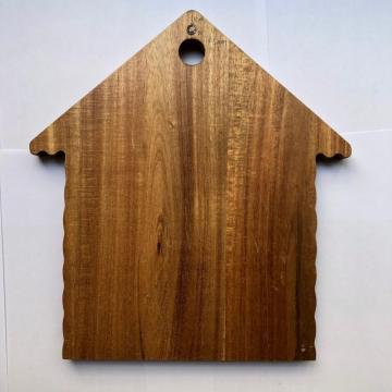 House shaped wooden fruit cutting board