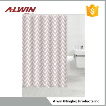 Bathroom accessory Polyester hotel printing shower curtain 9059