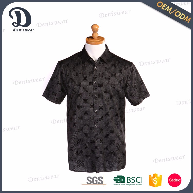 Factory sale short sleeves chiffon mens summer shirt