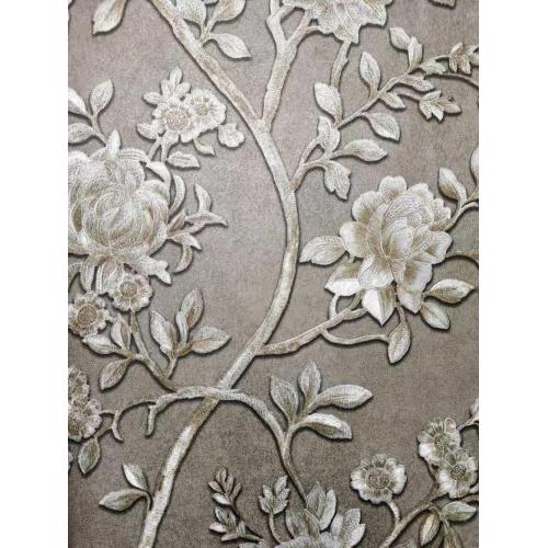 PVC Factory price italian wall paper flower wallpaper