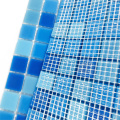 Mosaico de vidrio de 20x20 mm Mosaico Blue White Pared Pool Tiles