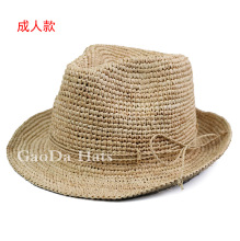 Wholesale Woman Summer Peru Straw Fedora Hats