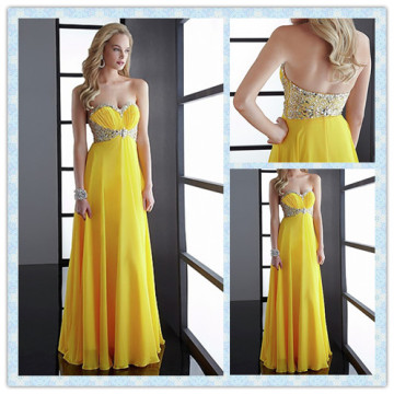 Fashion Sexy Long Strapless Vestidos De Fiesta Chiffon Beaded Prom Dresses Formal Evening Gown (CL68)