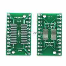 10Pcs Pinboard SOP24 SSOP24 TSSOP24 to DIP24 PCB SMD DIP Adapter plate Pitch 0.65 1.27mm
