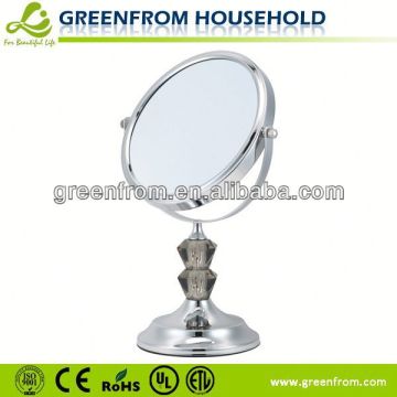 7 Inch Chrome Acrylic Wood Carving Mirror Frame