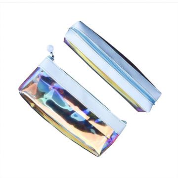 BLUE TRANSPARENT LASER PENCIL CASE-0
