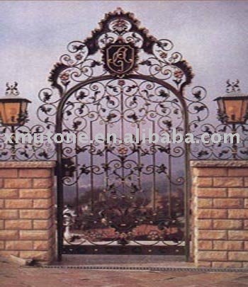 wrought iron side bow gates