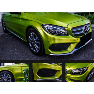 Satin Metallic Lemon Green Car Wrap Wrap Vinyl