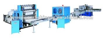 Automatic plastic film facial tissue production line