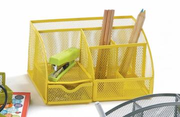 Wire Metal Mesh Desk Organizer Stationery