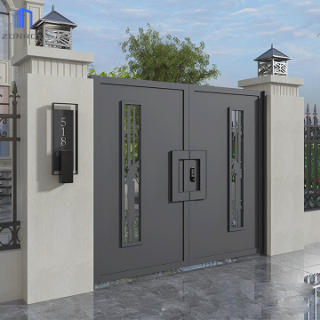 Zonron European-Style Villa Door: Double Door Design, Garden Entry, Aluminum Art Outdoor Door