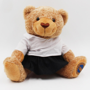 Plush white clothes teddy bear toys