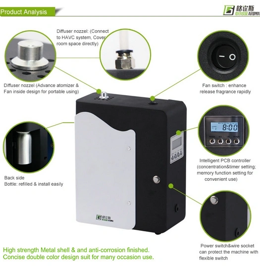 Aroma Oils Based Hotel Scent Air Machine with Fan