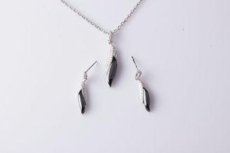 Female Sterling Silver Jewelry Sets , CZ Jewelry Sets For E